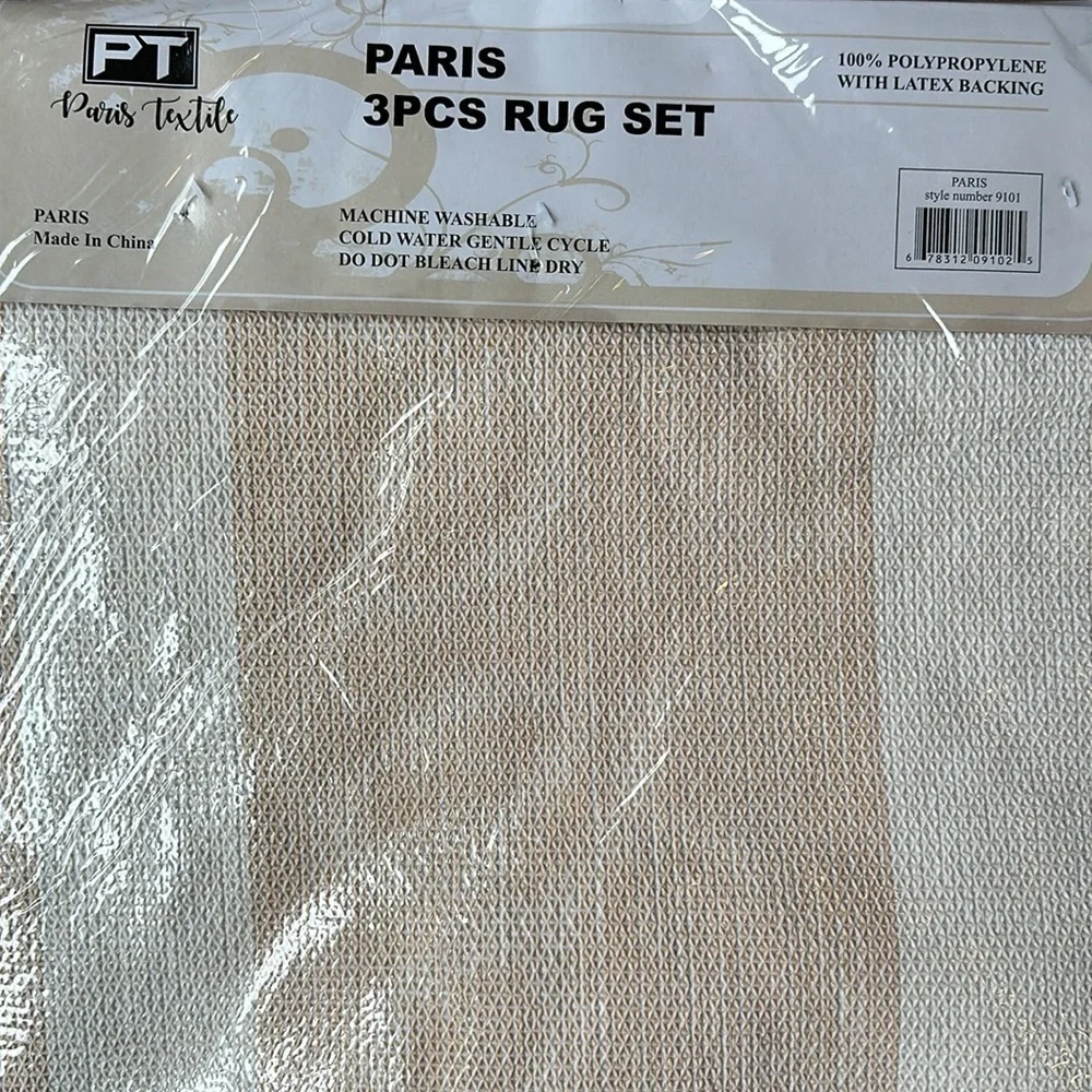 Purple 3pc Bathmat Set Non-Slip Absorbent mat and contour rugs, Toilet Lid Cover